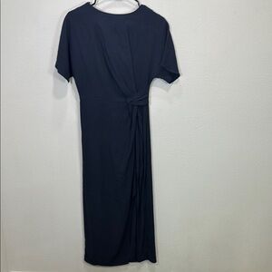 Topshop Blue Sheath Midi Dress‎ Crew Neck Short Sleeve